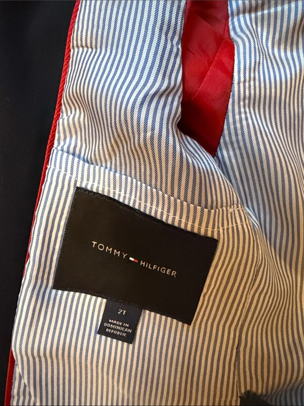 Tommy Hilfiger Navy Kids' Tailored Blazer with Pocket Square